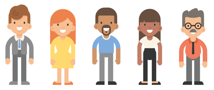 lot-de-personnages-flat-design-gratuit